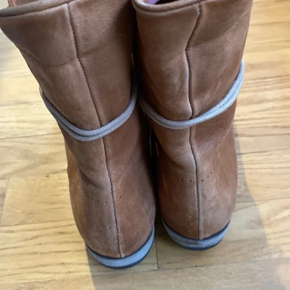 P. Monjo sz 39 leather lace up boots flat Made is Spain - Picture 8 of 8